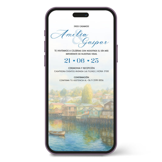 Invitacion Digital Lirio | Chiloé JPG