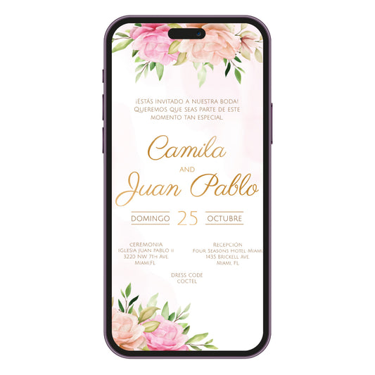 Invitacion Digital Lirio | Amatista JPG