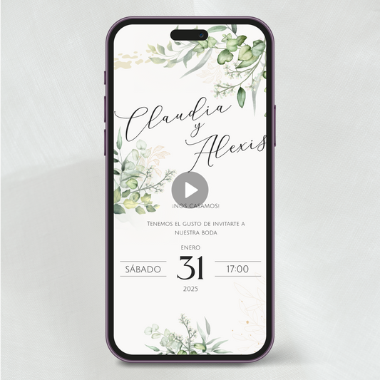 Invitacion Digital Rose | Hiedra MP4