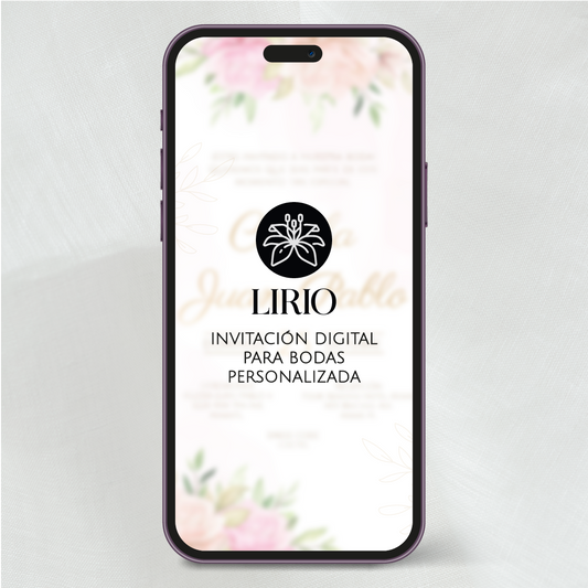 Invitación Digital Lirio | Personalizada Formato JPG