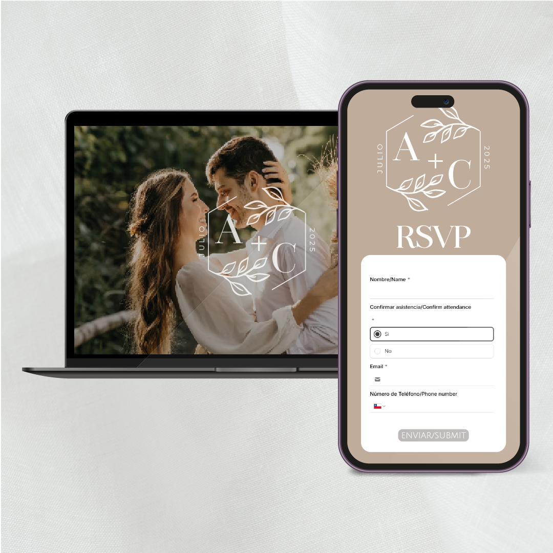 Invitación Página Web Orquídea | Personalizada