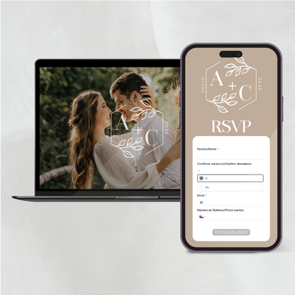 Invitación Página Web Orquídea | Personalizada